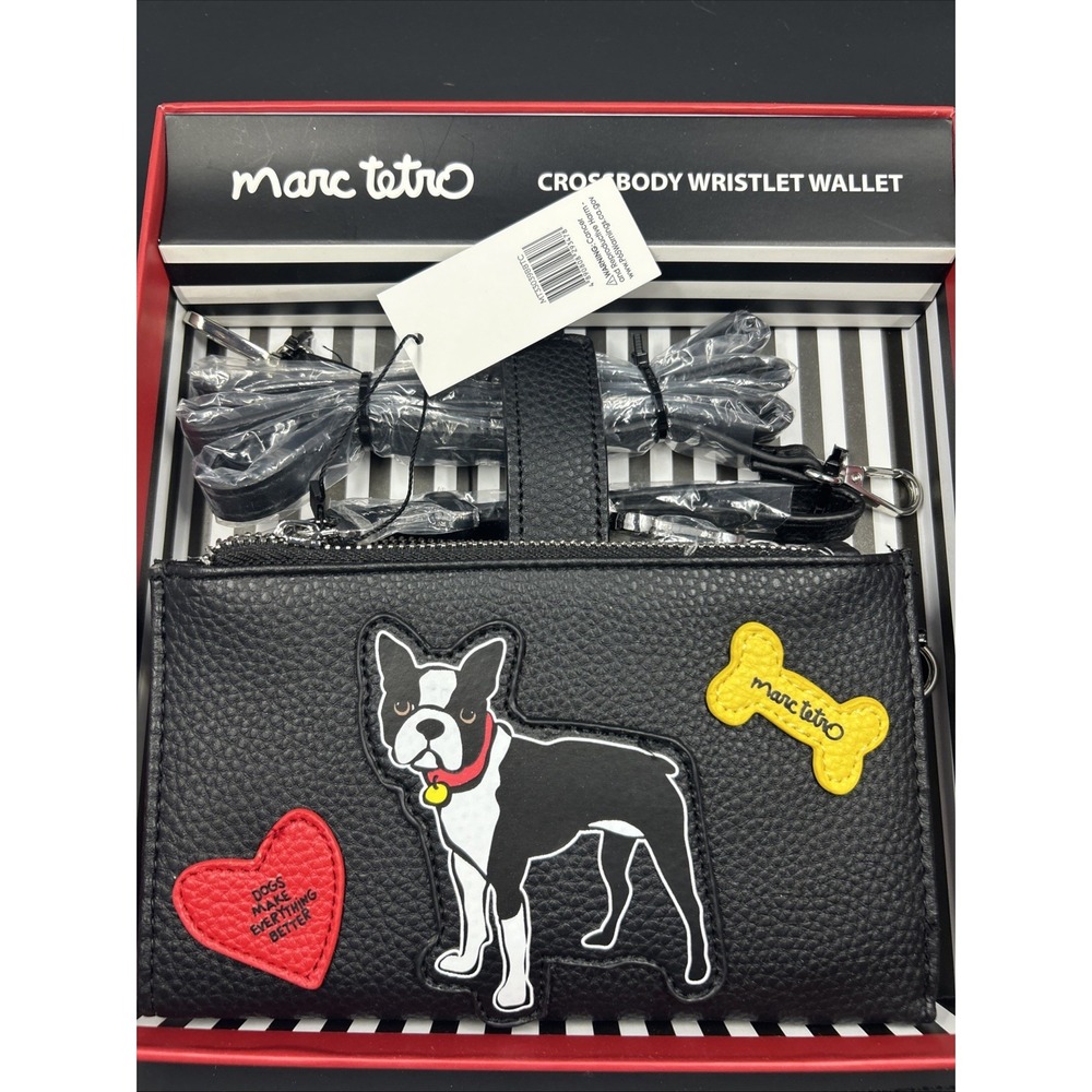 Brand New Marc Tetro‎ Dogs Make Everything Better Crossbody Wristlet Wallet